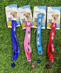 COLLAR PARA MASCOTA DE ROMBO CON CASCABEL #1.0 1UND