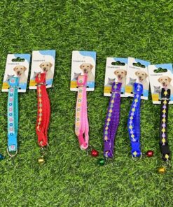 COLLAR PARA MASCOTA DE FLOR CON CASCABEL #1.0 1UND