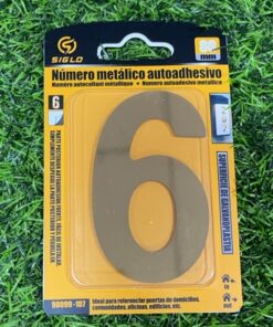PLACA DORADA #6 1UND