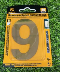 PLACA DORADO #9 1UND