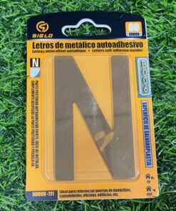 PLACA DORADO DE LETRA N 1UND