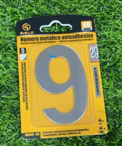PLACA ACERO INOXIDABLE #9 COLOR PLATEADA 1UND