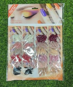 SET DE UÑAS POSTIZAS DE COLRO LISO 1UND (24 BOLSITAS)