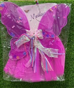 SET DE DISFRAZ DE MARIPOSA FUCSIA 1UND (2PCS)