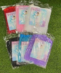 ENAGUA TUTU PARA FIESTA COLOR LISO CON ESTRELLAS 30CM 1UND