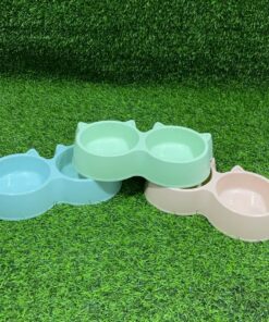 TAZA DOBLE PARA MASCOTA DE GATO 1UND