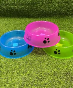 TAZA REDONDA PARA MASCOTA DE HUESOS Y HUELLAS 1UND