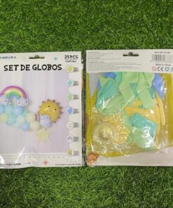 SET DE GLOBOS DE SOL / LUNA / ARCO IRIS 1UND (25PCS)