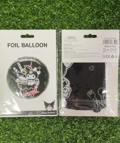 GLOBO METÁLICO DE KUROMI CIRCULO NEGRO 18" 1UND