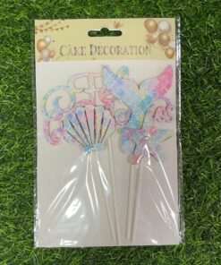 DECORACIÓN PARA QUEQUE DE FELIZ CUMPLEAÑOS Y OCÉANO 1UND (5PCS)