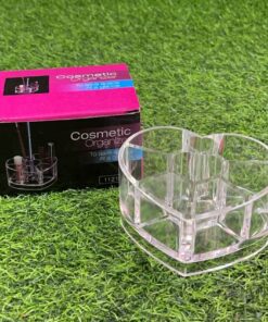 ESTANTE TRANSPARENTE PARA MAQUILLAJE DE CORAZÓN 1UND