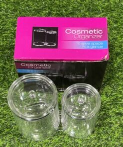RECIPIENTE TRANSPARENTE PARA MAQUILLAJE 1UND (2PCS)