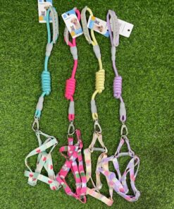 CUERDA Y PECHERA PARA MASCOTA DE PUNTOS #2 120CM 1UND (2PCS)