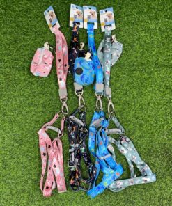 COLLAR Y CUERDA CON BOLSITA PARA MASCOTA DE ANIMALES #2.5 120CM 1UND (3PCS)