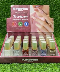 ESMALTE KATERINA TEXTURE DE COLORES CON ESCARCHA 1UND (24PCS)