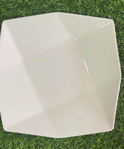 PLATO CERÁMICA DE CUADRADO COLOR BLANCO 9" 1UND