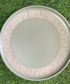 PLATO CERÁMICA DE COLOR LISO CON DISEÑOS 10.5" 1UND