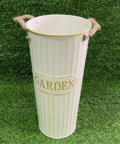 BALDE DE COLOR LISO CON LETRA 20*40*14CM 1UND