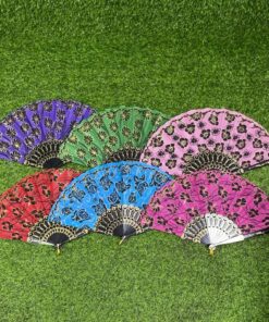 ABANICO DE COLORES CON DISEÑO NEGRO 1UND