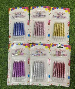 VELA DE FELIZ CUMPLEAÑO 1UND (12PCS)
