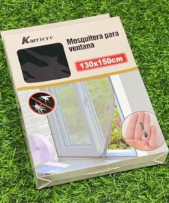 MOSQUITERA PARA VENTANA COLOR NEGRA 130*150CM 1UND