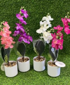 FLOR ARTIFICIA DE ORQUIDEA EN MACETAL ZX11HDL 1UND