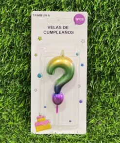 VELA NUMÉRICA COLOR DEGRADADA ? 6CM 1UND