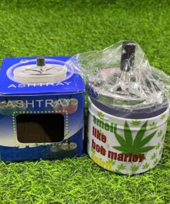 CENICERO CON TAPA DE MARIJUANA 1UND