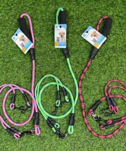 CUERDA Y PECHERA DE UNO PARA 2 MASCOTAS #1.0+#0.6 1UND (3PCS)