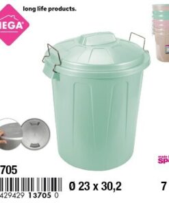 BASURERO CON TAPA COLOR LISO Y VARIADO 7L 1UND