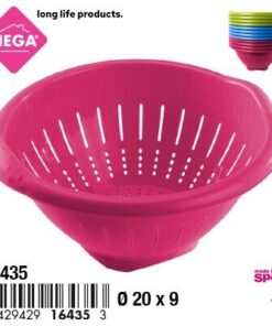 CANASTA COLADOR PLÁSTICO DE COLOR LISO Y VARIADO 20CM 1UND