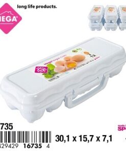 HUEVERA EN CAJA DE COLOR BLANCO 1UND (PARA 12 HUEVOS)