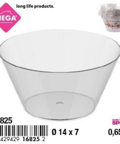 TAZÓN REDONDO TRANSPARENTE 0.65L 1UND