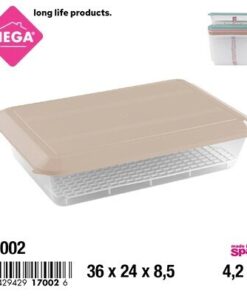 DESCONGELADOR RECTANGULAR CON REJILLA Y TAPA 4.2L 1UND