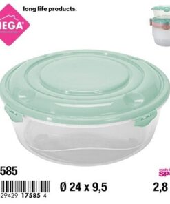 RECIPIENTE REDONDO CON CLIP DE TAPA COLOR LISO 2.8L 1UND