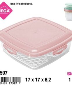 DESCONGELADOR RECTANGULAR CON REJILLA Y TAPA CON CLIP 1L 1UND