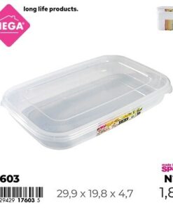 RECIPIENTE RECTANGULAR TRANSPARENTE 1.8L 1UND