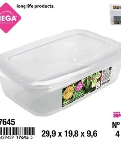 RECIPIENTE RECTANGULAR TRANSPARENTE 4L 1UND