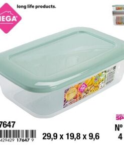 RECIPIENTE RECTANGULAR DE TAPA COLOR LISO 4L 1UND
