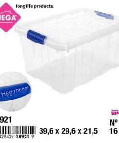 CAJA ORGANIZADORA CON TAPA Y CIERRE 16L 1UND