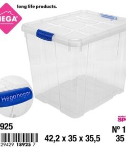 CAJA ORGANIZADORA CON TAPA Y CIERRE 35L 1UND