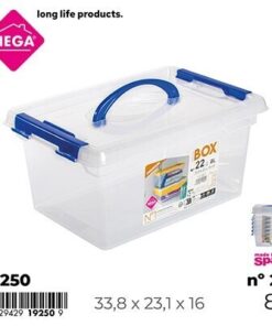 CAJA ORGANIZADORA CON TAPA Y CIERRE 8L 1UND