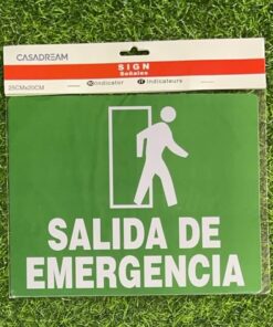 LETRERO "SALIDA DE EMERGENCIA" 1UND