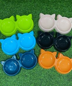 TAZA DOBLE PARA MASCOTA DE GATO 1UND
