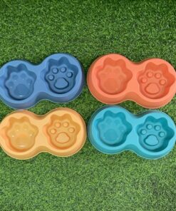 TAZA DOBLE PARA MASCOTA DE HUELLA 1UND