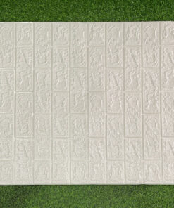 PAPEL TAPIZ DE LADRILLO BLANCO 70*77CM 1UND