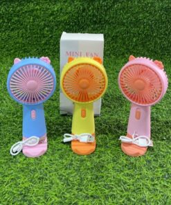 VENTILADOR CON DISEÑO DE OREJA Y LAZO Y BASE PARA PONER CEL 1UND