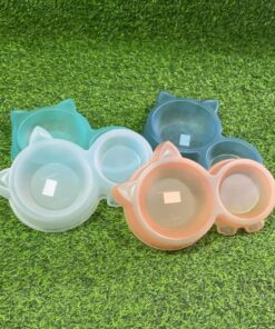 TAZA DOBLE PARA MASCOTA DE GATO 1UND