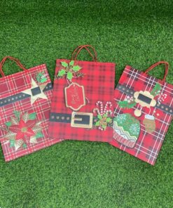 BOLSA DE REGALO NAVIDEÑA FAJA DE SANTA CLAUS 39*30*12CM 1UND