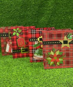 BOLSA DE REGALO NAVIDEÑA FAJA DE SANTA CLAUS 26*32*10CM 1UND